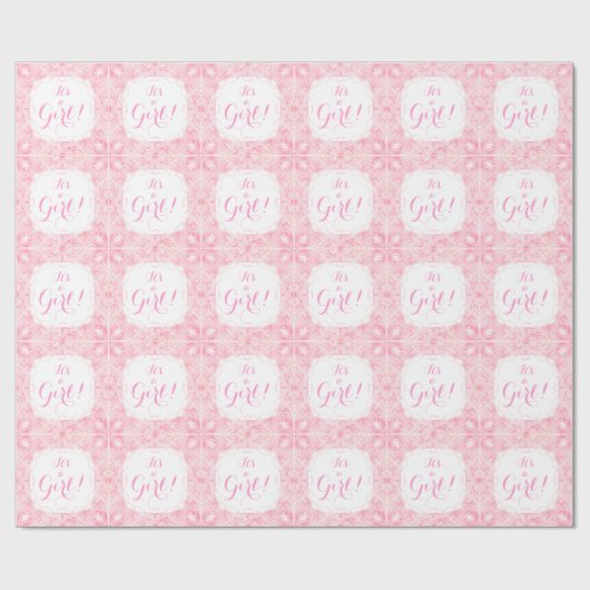 "Es ist ein Mädchen! "Geschenk-Packpapier Geschenkpapier (Flach)