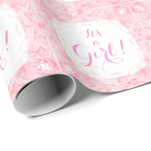"Es ist ein Mädchen! "Geschenk-Packpapier Geschenkpapier (Rolleneckpunkt)