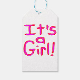 Es ist ein Mädchen! Geschenkanhänger