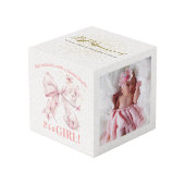 Es ist ein Mädchen-Geschenkfoto Würfel (Vorderseite Schrägansicht)