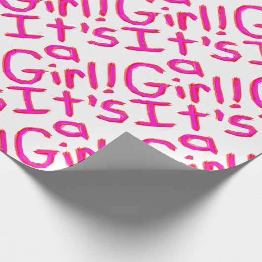 Es ist ein Mädchen! Geschenkpapier (Ecke)