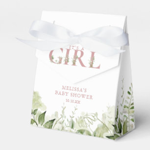 Es ist ein Mädchen Greenery Dusty Rose Baby Shower Geschenkschachtel