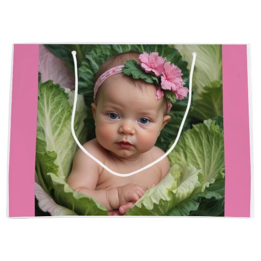 Es ist ein Mädchen Große Geschenktüte (Vorderseite)