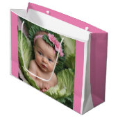 Es ist ein Mädchen Große Geschenktüte (Vorderseite Schrägansicht)