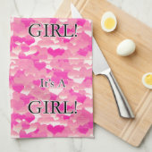 Es ist ein Mädchen! Handtuch (Viertel Falte)