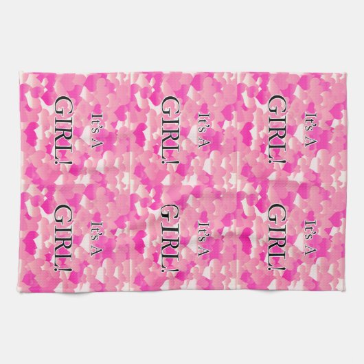 Es ist ein Mädchen! Handtuch (Horizontal)