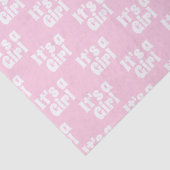 Es ist ein Mädchen, hellrosa, weiße Babydusche Ges Seidenpapier (Detail)