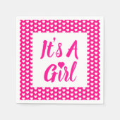 Es ist ein Mädchen-Herz-Muster Serviette (Vorderseite)