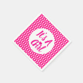 Es ist ein Mädchen-Herz-Muster Serviette (Ecke)