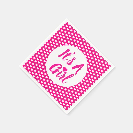 Es ist ein Mädchen-Herz-Muster Serviette (Ecke)