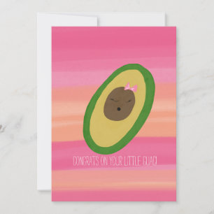 Es ist ein Mädchen Herzlichen Glückwunsch Baby Avo Karte