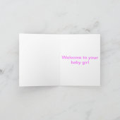 Es ist ein Mädchen - herzlichen Glückwunsch und wi Karte (Innenseite)