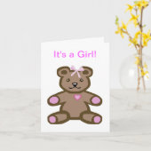 Es ist ein Mädchen - herzlichen Glückwunsch und wi Karte (Gelbe Blume)