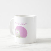 Es ist ein Mädchen! Igel Kaffeetasse (Vorderseite Links)
