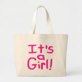 Es ist ein Mädchen! Jumbo Stoffbeutel (Vorne)