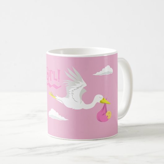 Es ist ein Mädchen! Kaffeetasse (VorderseiteRechts)
