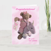 Es ist ein Mädchen! Karte (Vorderseite)