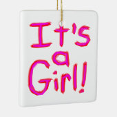 Es ist ein Mädchen! Keramikornament (Rechts)