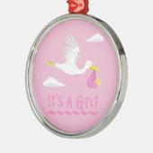 Es ist ein Mädchen! Keramikornament (Links)