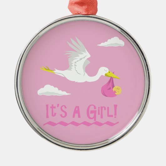 Es ist ein Mädchen! Keramikornament (Vorne)