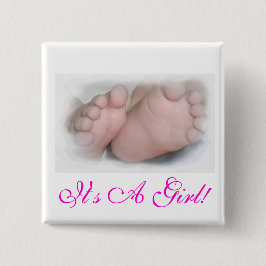 Es ist ein Mädchen! Knopf Button