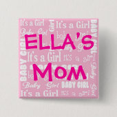 Es ist ein Mädchen-Knopf Button (Vorderseite)