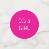 Es ist ein Mädchen Konfetti (Klein Vorderseite)