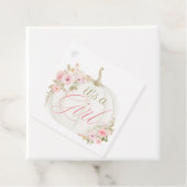 Es ist ein Mädchen Kürbis Rose Babyduschgeschenke  Geschenkanhänger (Beispiel)