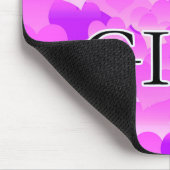 Es ist ein Mädchen! Lavender Hearts Mousepad (Ecke)
