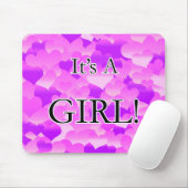 Es ist ein Mädchen! Lavender Hearts Mousepad (Mit Mouse)