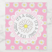 ES IST EIN MÄDCHEN-MÄDCHEN-Baby-Dusche Weinflasche Weinetikett (Einzelnes Label)