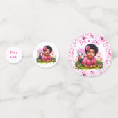 Es ist ein Mädchen | Mädchendusche Konfetti (Vorderseiten)