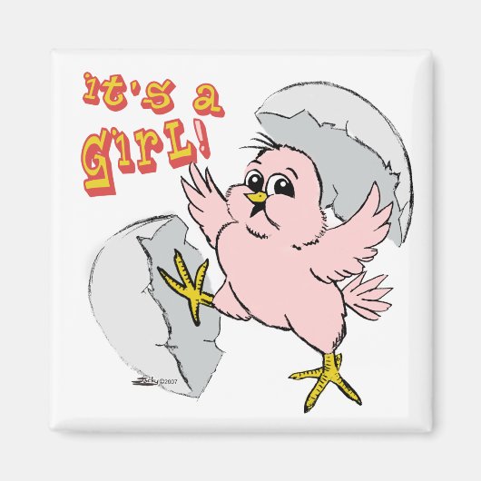 Es ist ein Mädchen! Magnet (Vorne)