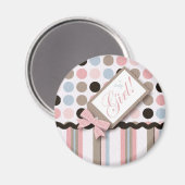 Es ist ein Mädchen! Magnet (Vorderseite/Rückseite)