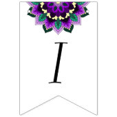 Es ist ein Mädchen! Mandala im lila Wimpelkette (Dritte Fahne)