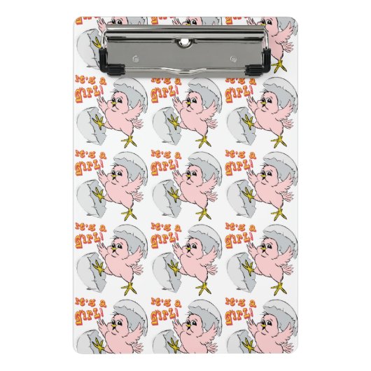 Es ist ein Mädchen Mini Klemmbrett (Vorderseite)