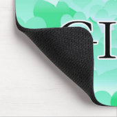 Es ist ein Mädchen! Minty Hearts Mousepad (Ecke)