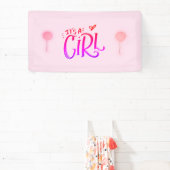 Es ist ein Mädchen mit rosa Balloons Banner (InSitu)