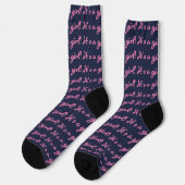 Es ist ein Mädchen! Mittelrosa Skript Baby Geschle Socken (Linkes Detail)
