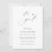 Es ist ein Mädchen | Moderne Minimalkalligraphie Einladung (Vorderseite)