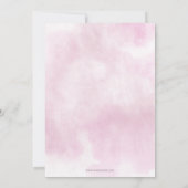 Es ist ein Mädchen moderne rosa Burgundy Floral Ba Einladung (Rückseite)