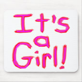 Es ist ein Mädchen! Mousepad (Vorne)