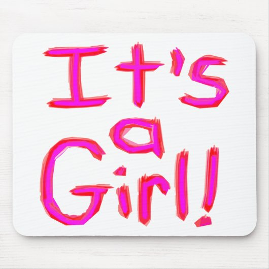 Es ist ein Mädchen! Mousepad (Vorne)