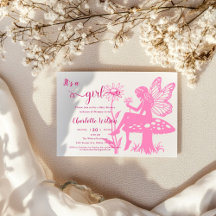 Es ist ein Mädchen! Mushroom und Blume Babydusche