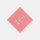 Es ist ein Mädchen Nautical Pink Baby Dusche Napki Serviette (Ecke)