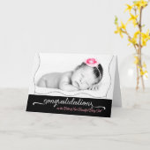 Es ist ein Mädchen! Neue Babygratulation neuen Elt Karte (Gelbe Blume)