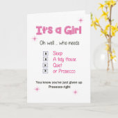 Es ist ein Mädchen - Neue Babykarte Karte (Gelbe Blume)