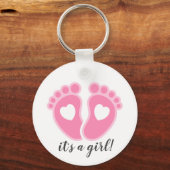Es ist ein Mädchen! Neuer Vater Schlüsselanhänger (Vorderseite)