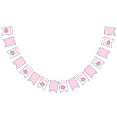 Es ist ein Mädchen! | Niedlich Pink Bunny Kinderge Wimpelkette (Alle)