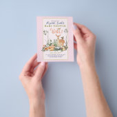 Es ist ein MÄDCHEN! Niedlich Woodland Baby Animals Flyer (Gruppe)